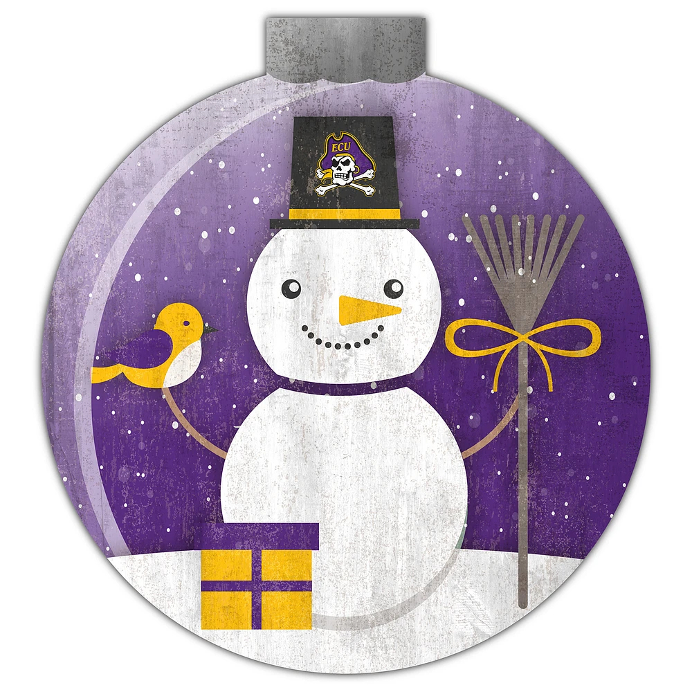 ECU Pirates 12'' Snow Globe Wall Art