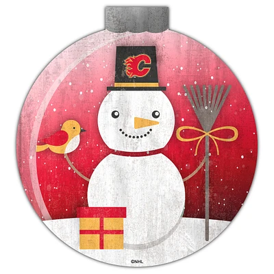 Calgary Flames 12'' Snow Globe Wall Art