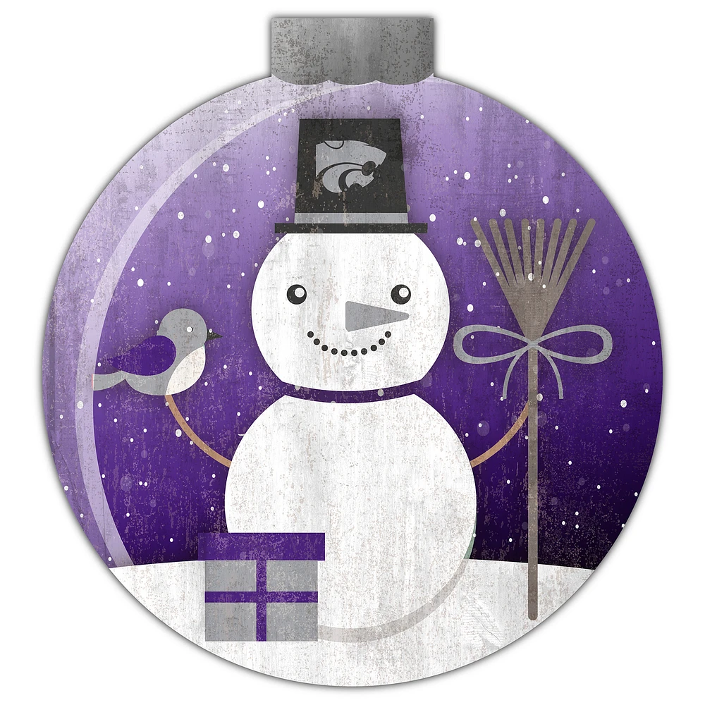 Kansas State Wildcats 12'' Snow Globe Wall Art