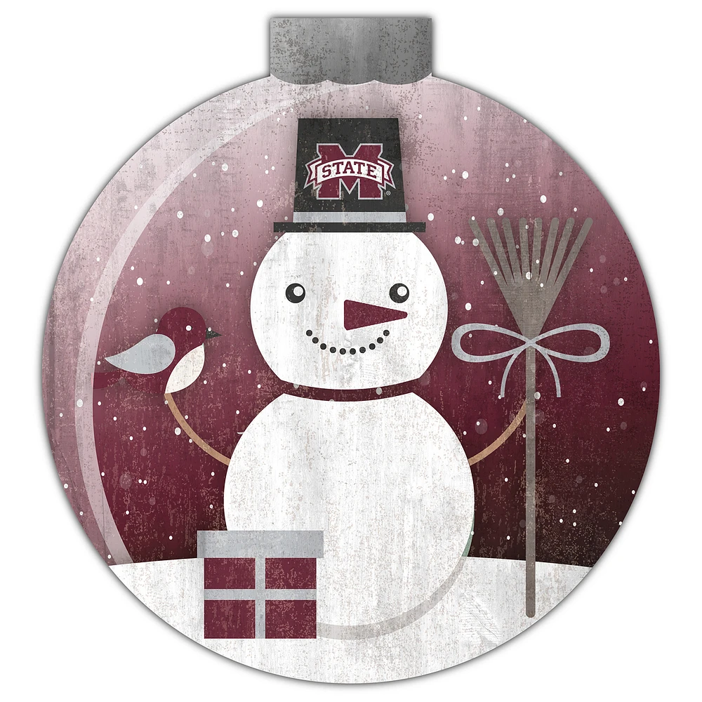 Mississippi State Bulldogs 12'' Snow Globe Wall Art