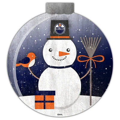 Edmonton Oilers 12'' Snow Globe Wall Art
