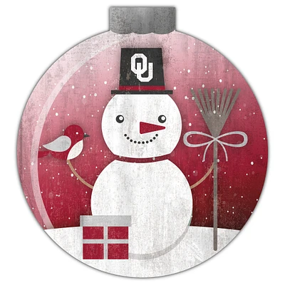Oklahoma Sooners 12'' Snow Globe Wall Art