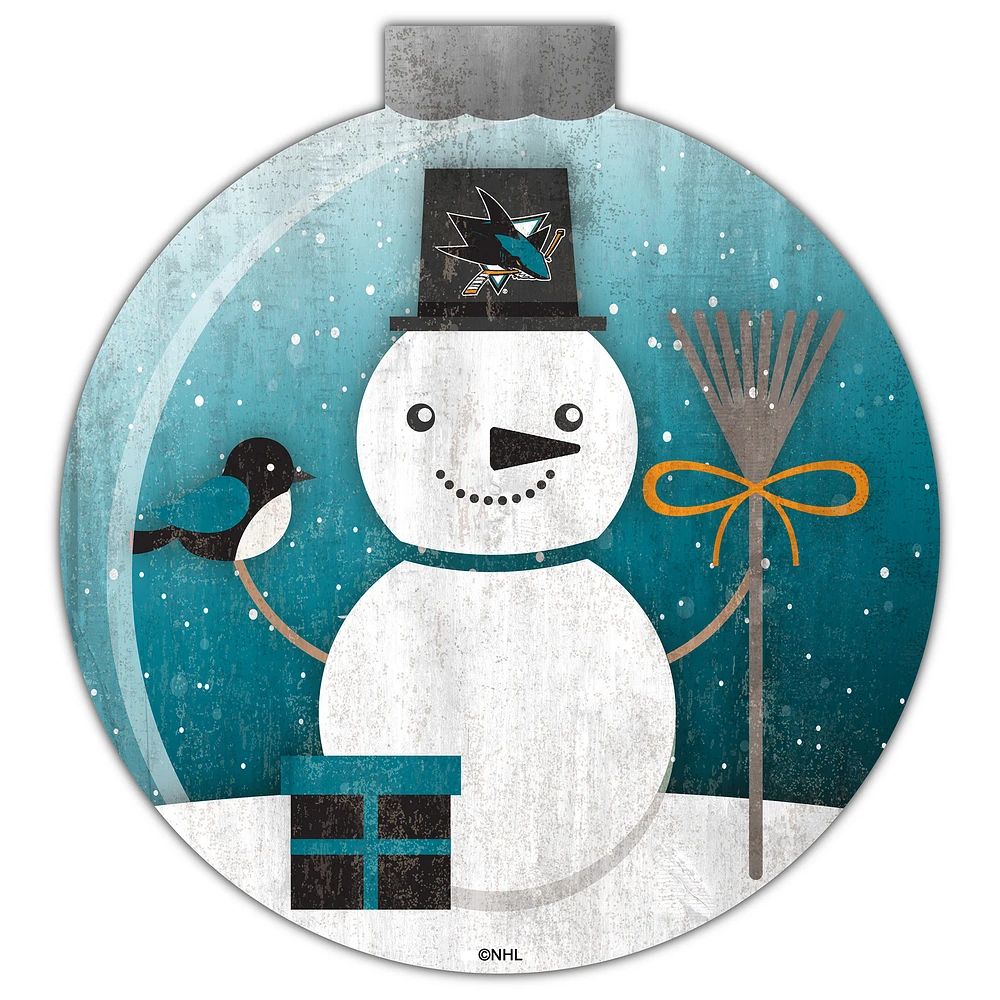 San Jose Sharks 12'' Snow Globe Wall Art