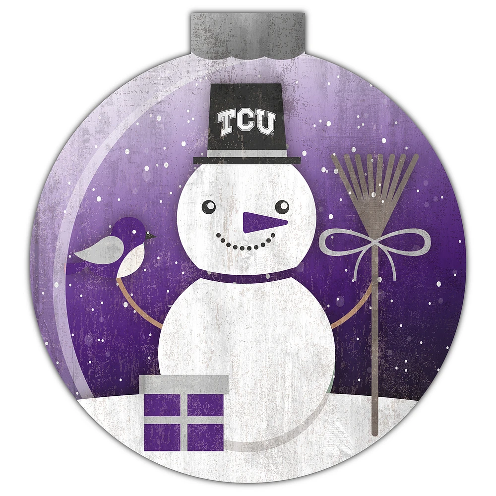 TCU Horned Frogs 12'' Snow Globe Wall Art