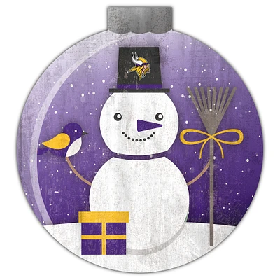 Minnesota Vikings 12'' Snow Globe Wall Art