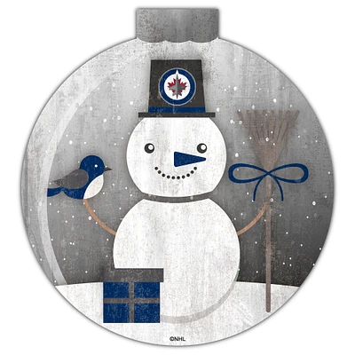 Winnipeg Jets 12'' Snow Globe Wall Art