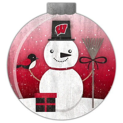 Wisconsin Badgers 12'' Snow Globe Wall Art