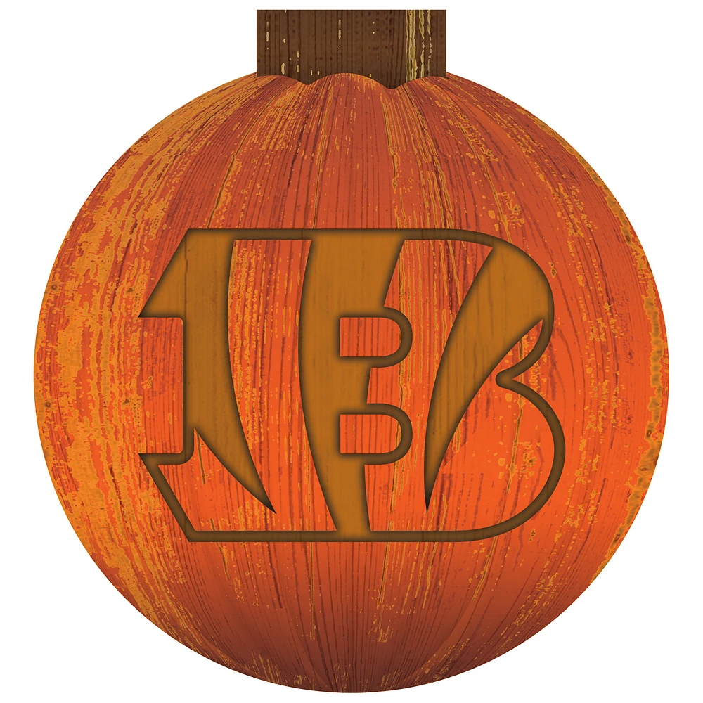 Cincinnati Bengals 12'' Pumpkin Sign