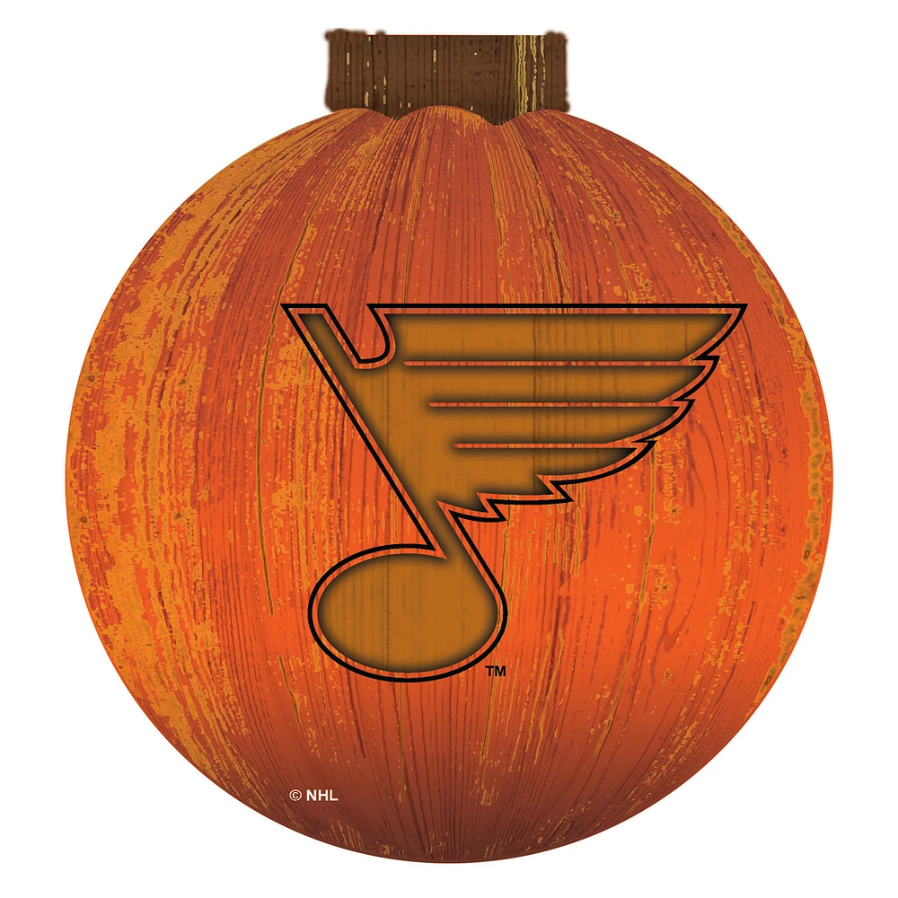 St. Louis Blues 12'' Pumpkin Sign