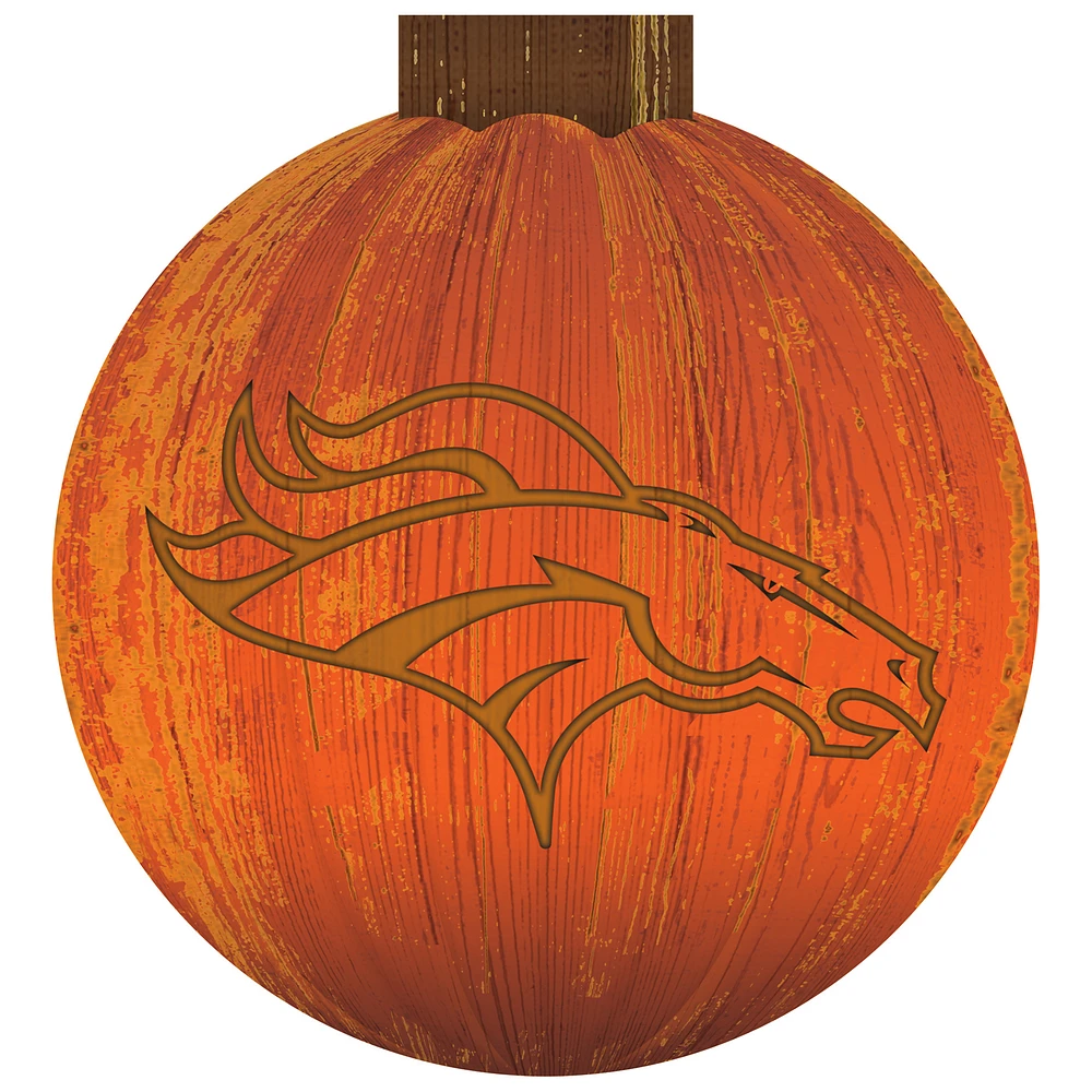Denver Broncos 12'' Pumpkin Sign