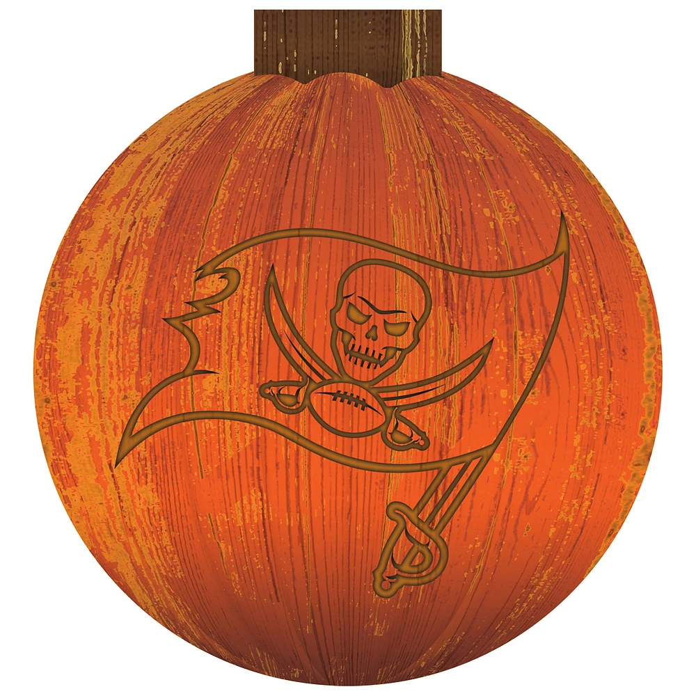 Tampa Bay Buccaneers 12'' Pumpkin Sign