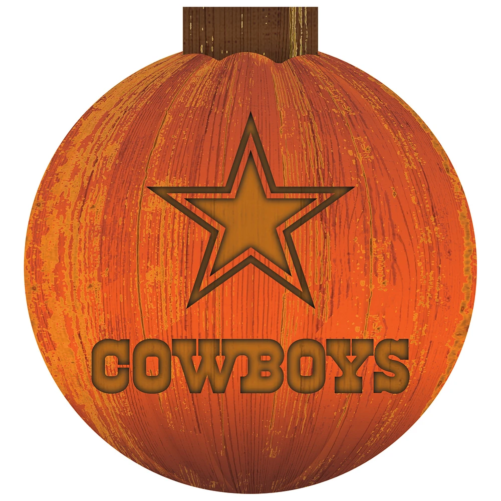 Dallas Cowboys 12'' Pumpkin Sign