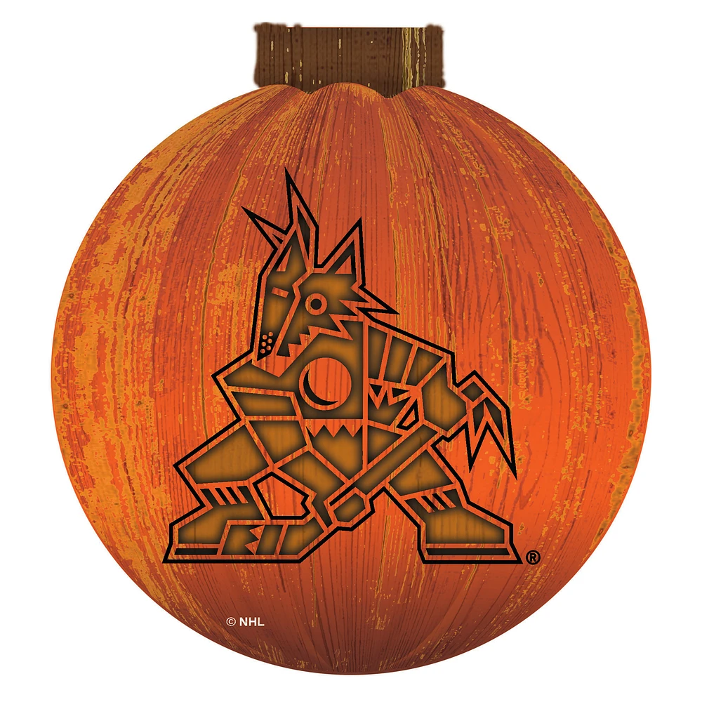 Arizona Coyotes 12'' Pumpkin Sign
