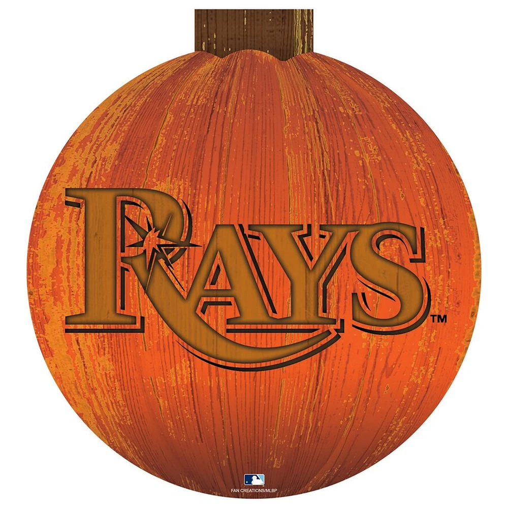 Tampa Bay Rays 12'' Pumpkin Sign