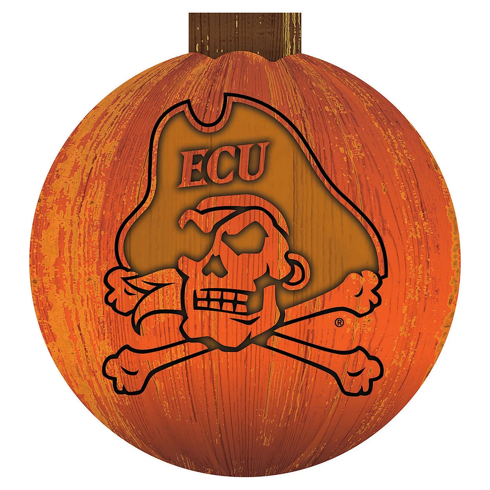 ECU Pirates 12'' Pumpkin Sign