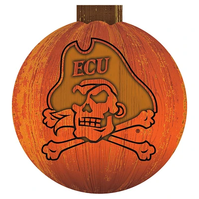 ECU Pirates 12'' Pumpkin Sign