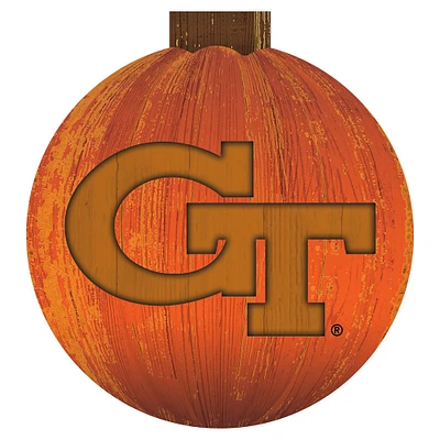 Georgia Tech Yellow Jackets 12'' Pumpkin Sign