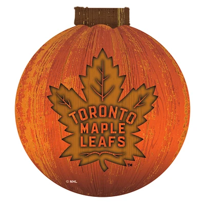 Toronto Maple Leafs 12'' Pumpkin Sign