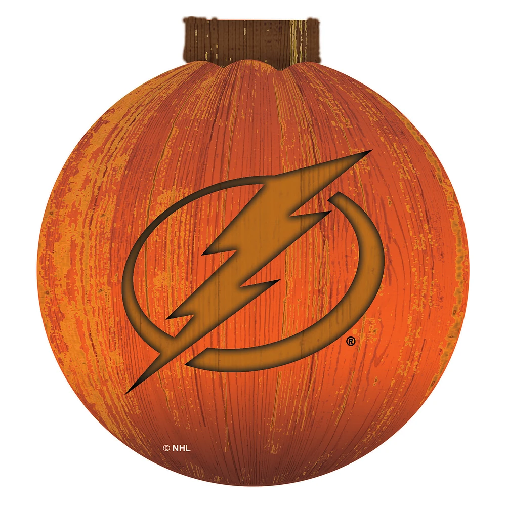 Tampa Bay Lightning 12'' Pumpkin Sign