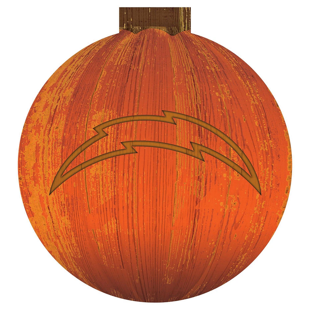 Los Angeles Chargers 12'' Pumpkin Sign