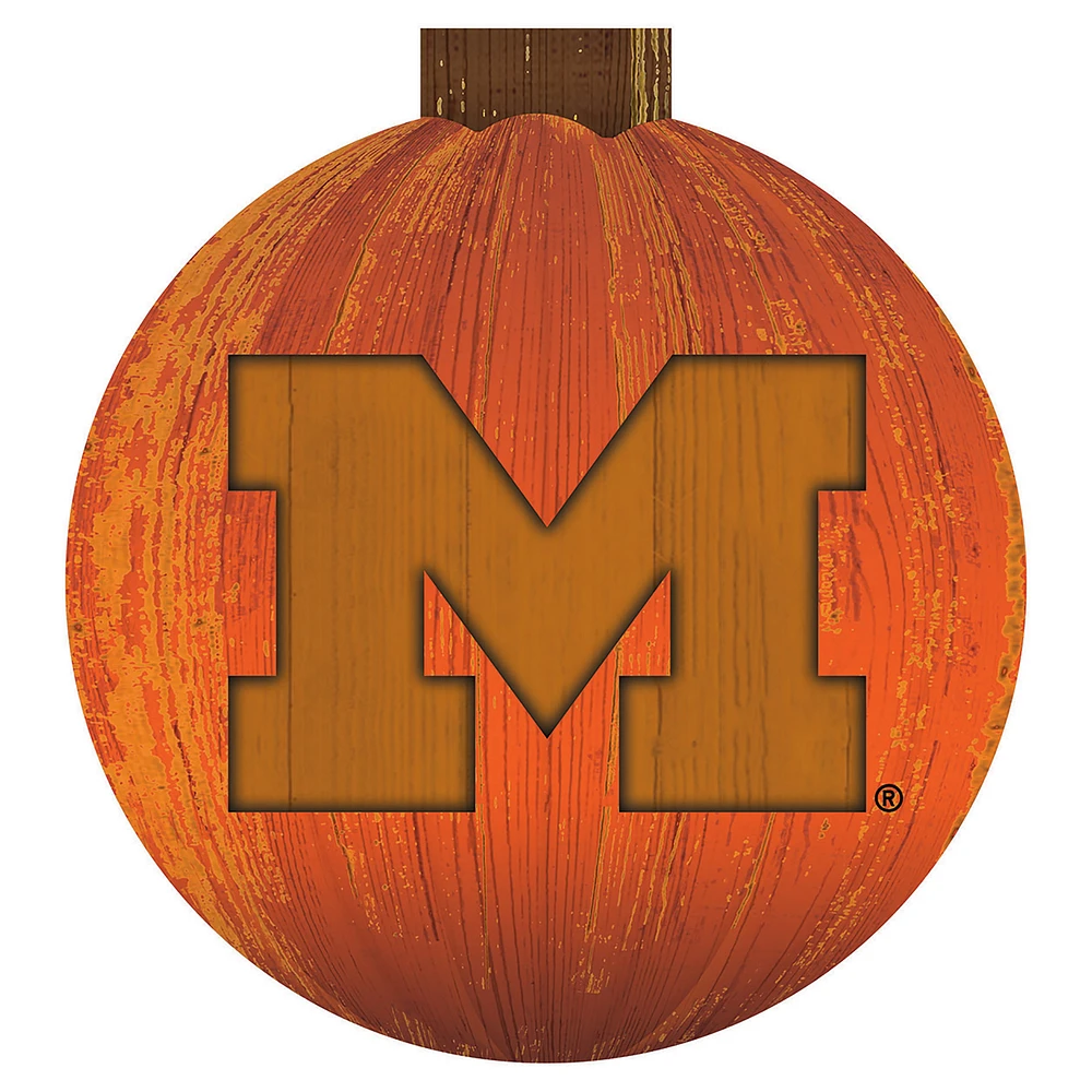 Michigan Wolverines 12'' Pumpkin Sign