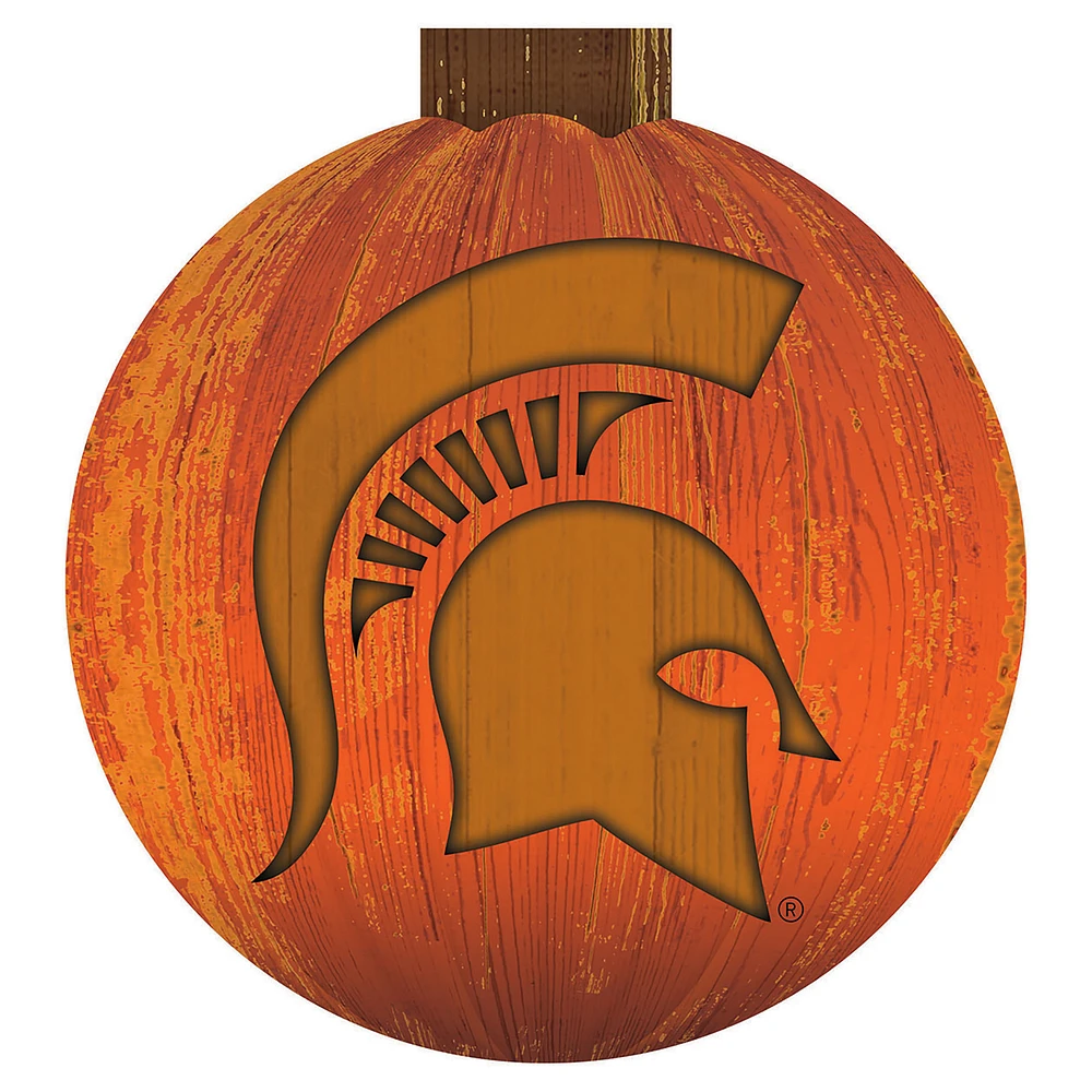 Michigan State Spartans 12'' Pumpkin Sign