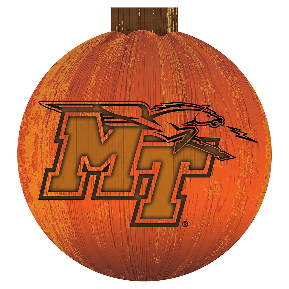 MTSU Blue Raiders 12'' Pumpkin Sign