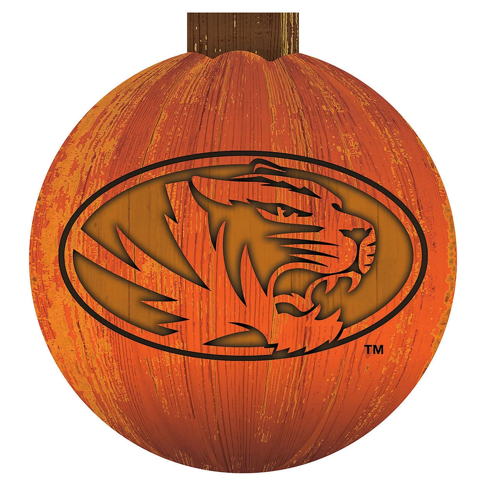 Missouri Tigers 12'' Pumpkin Sign