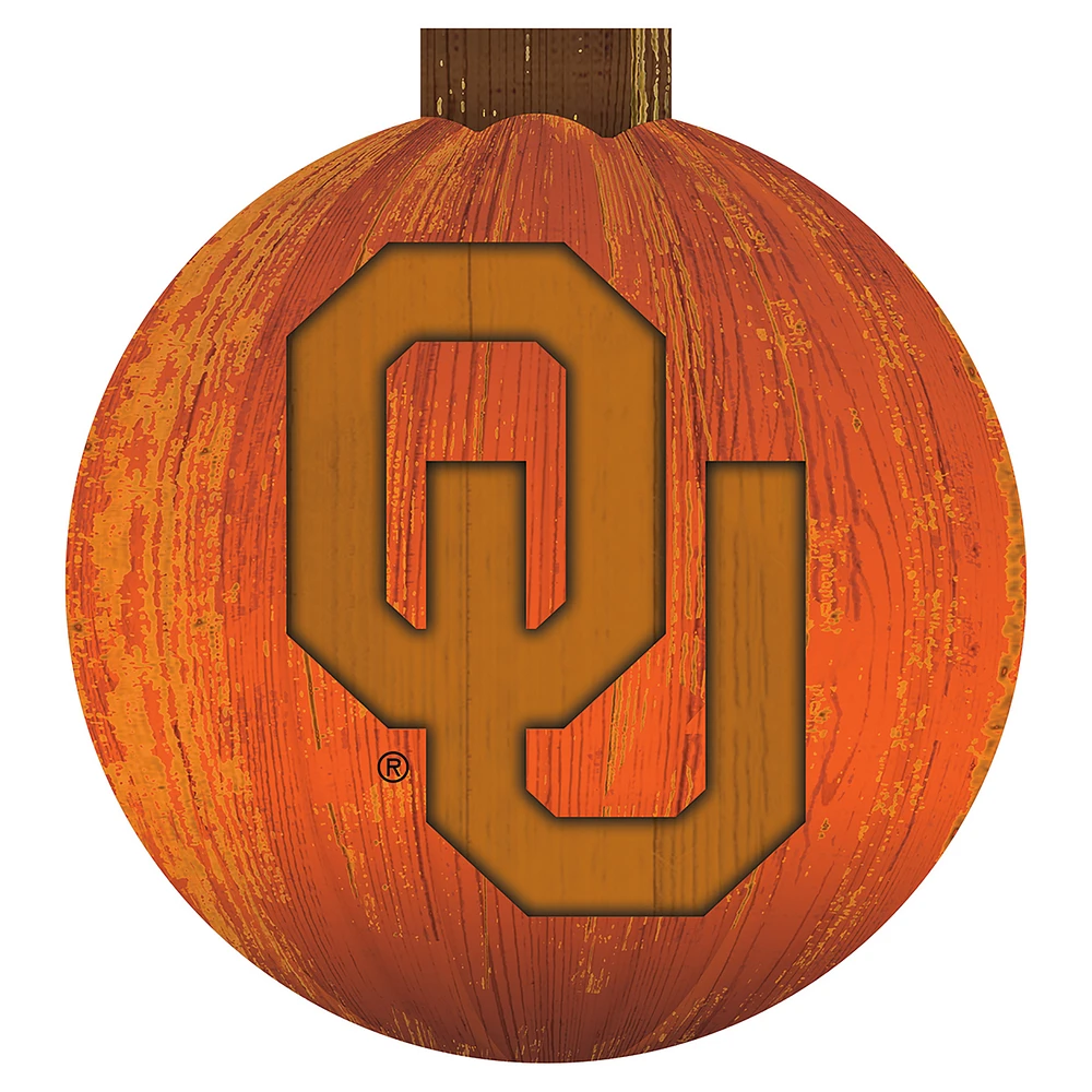 Oklahoma Sooners 12'' Pumpkin Sign