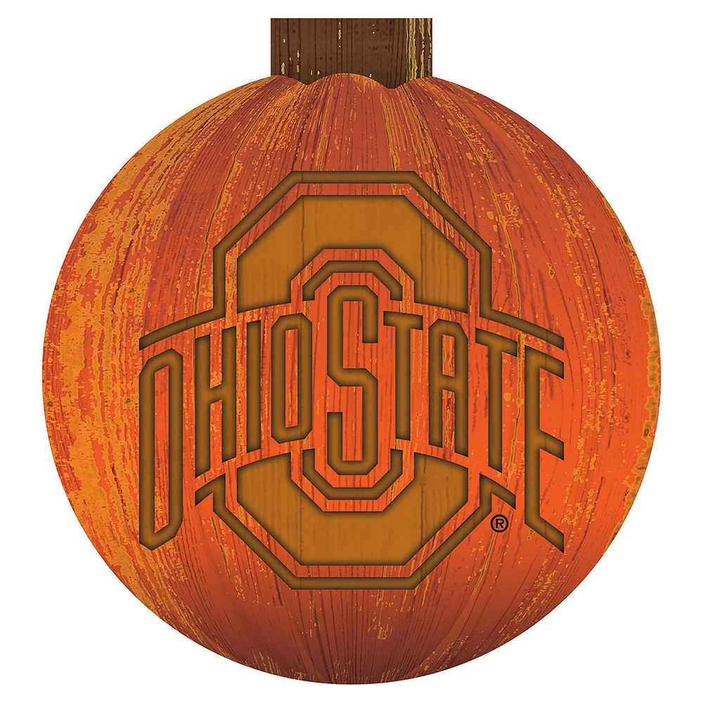 Ohio State Buckeyes 12'' Pumpkin Sign
