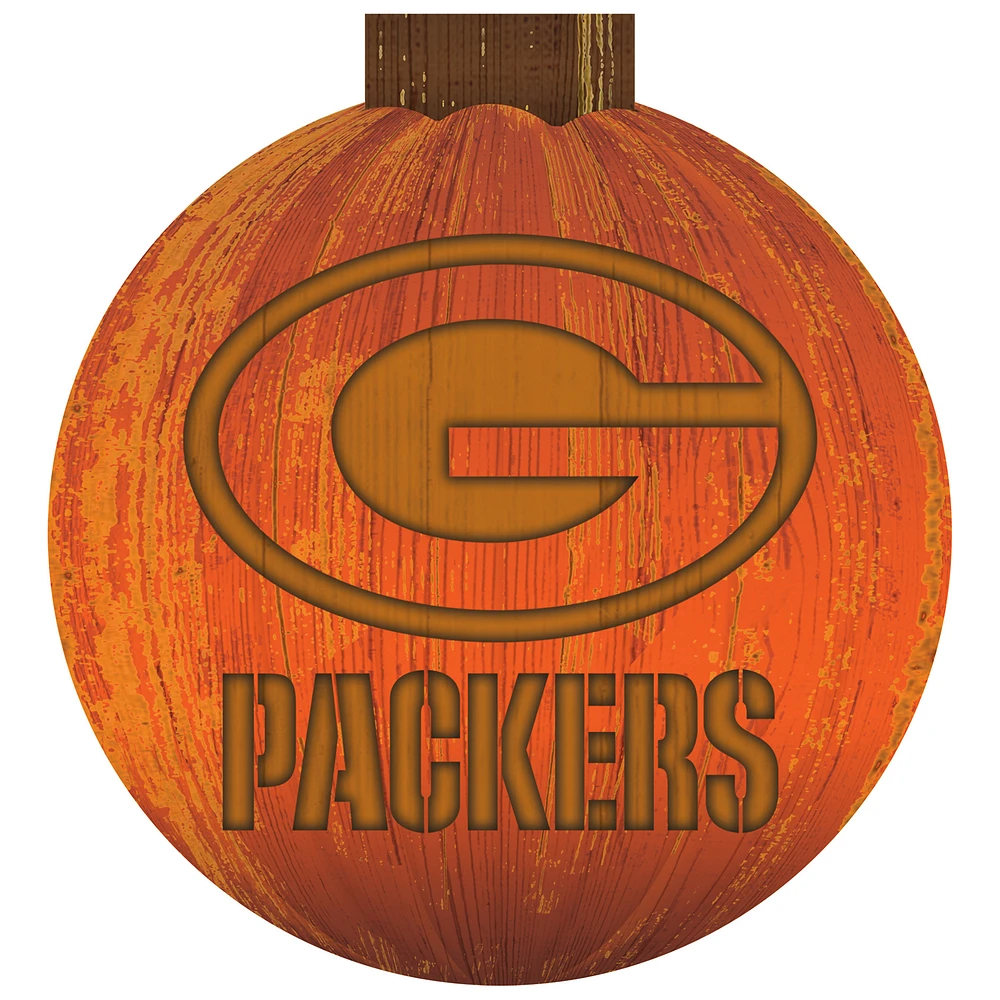 Green Bay Packers 12'' Pumpkin Sign