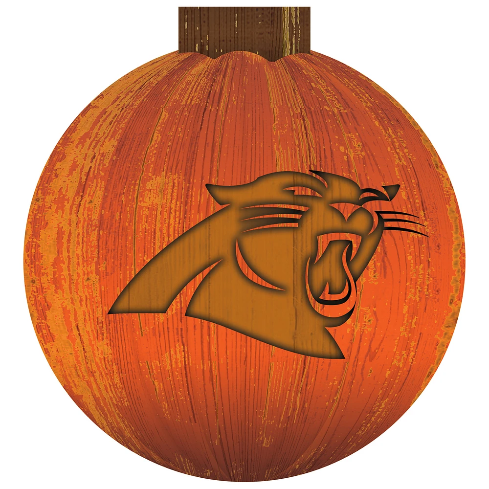 Carolina Panthers 12'' Pumpkin Sign