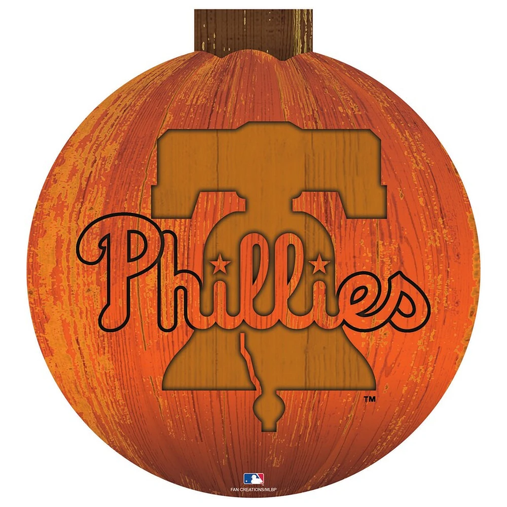 Philadelphia Phillies 12'' Pumpkin Sign