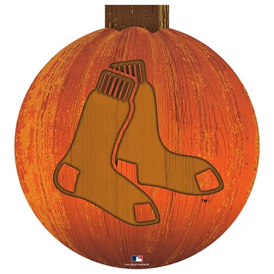 Boston Red Sox 12'' Pumpkin Sign