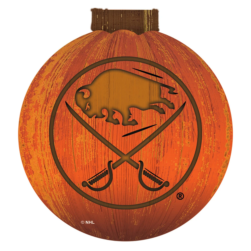 Buffalo Sabres 12'' Pumpkin Sign