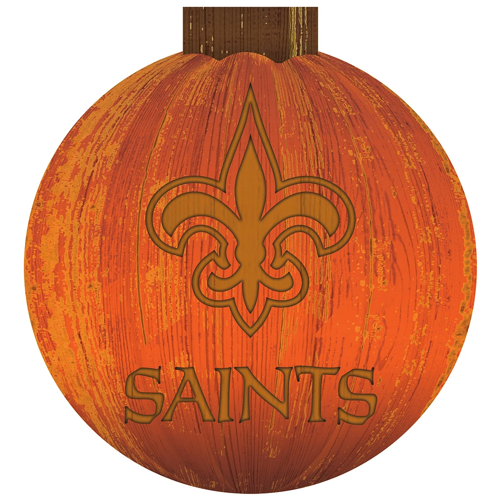 New Orleans Saints 12'' Pumpkin Sign