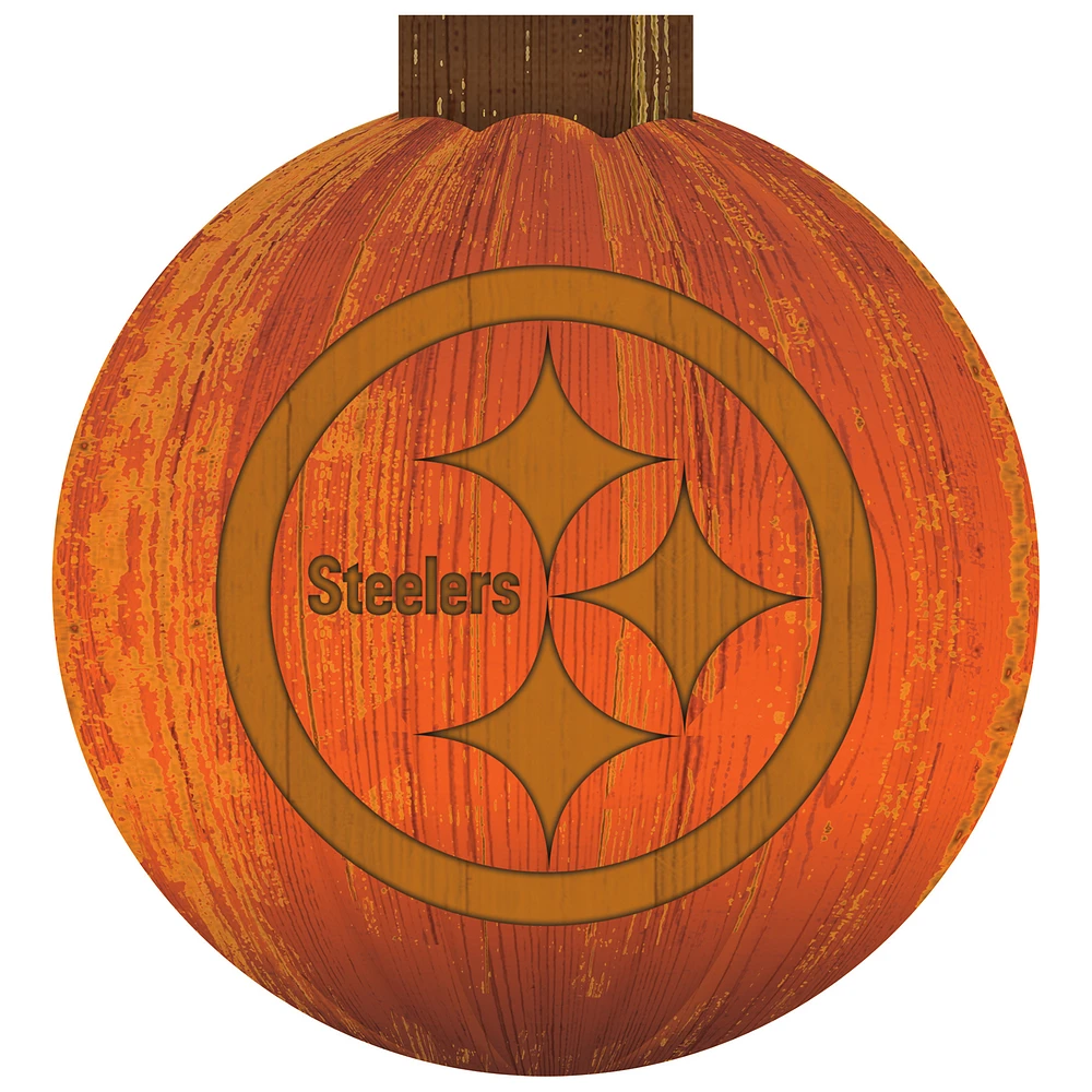 Pittsburgh Steelers 12'' Pumpkin Sign