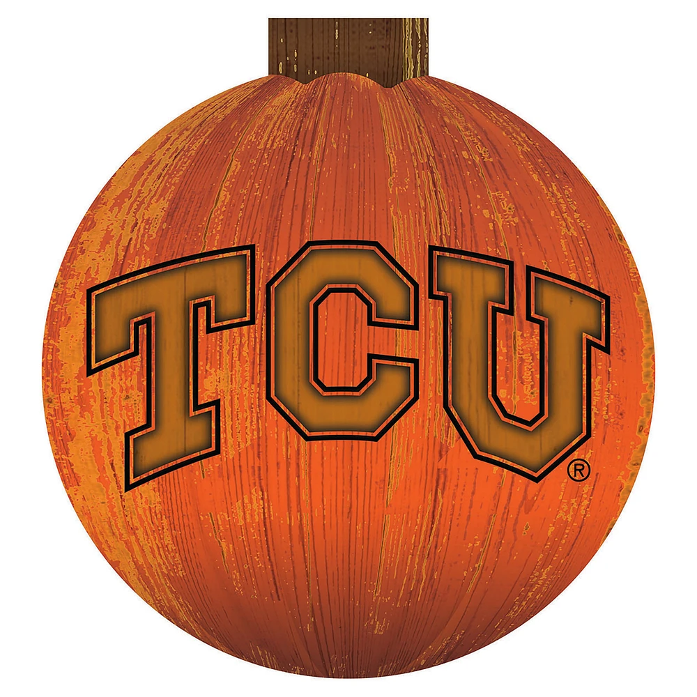 TCU Horned Frogs 12'' Pumpkin Sign