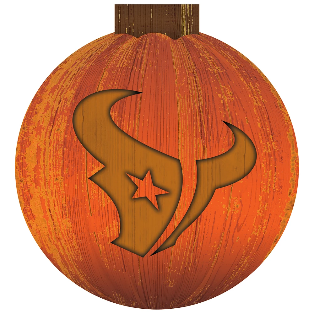 Houston Texans 12'' Pumpkin Sign