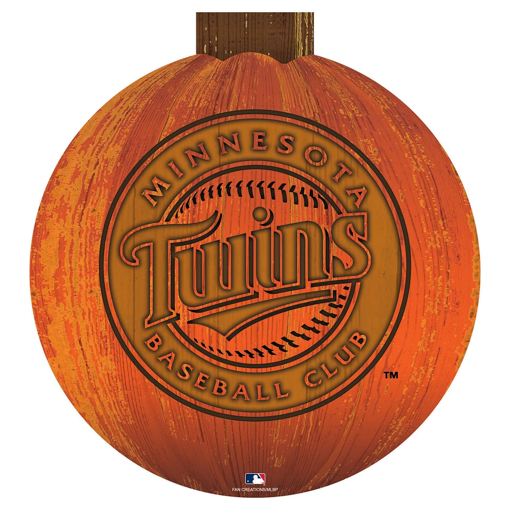 Minnesota Twins 12'' Pumpkin Sign