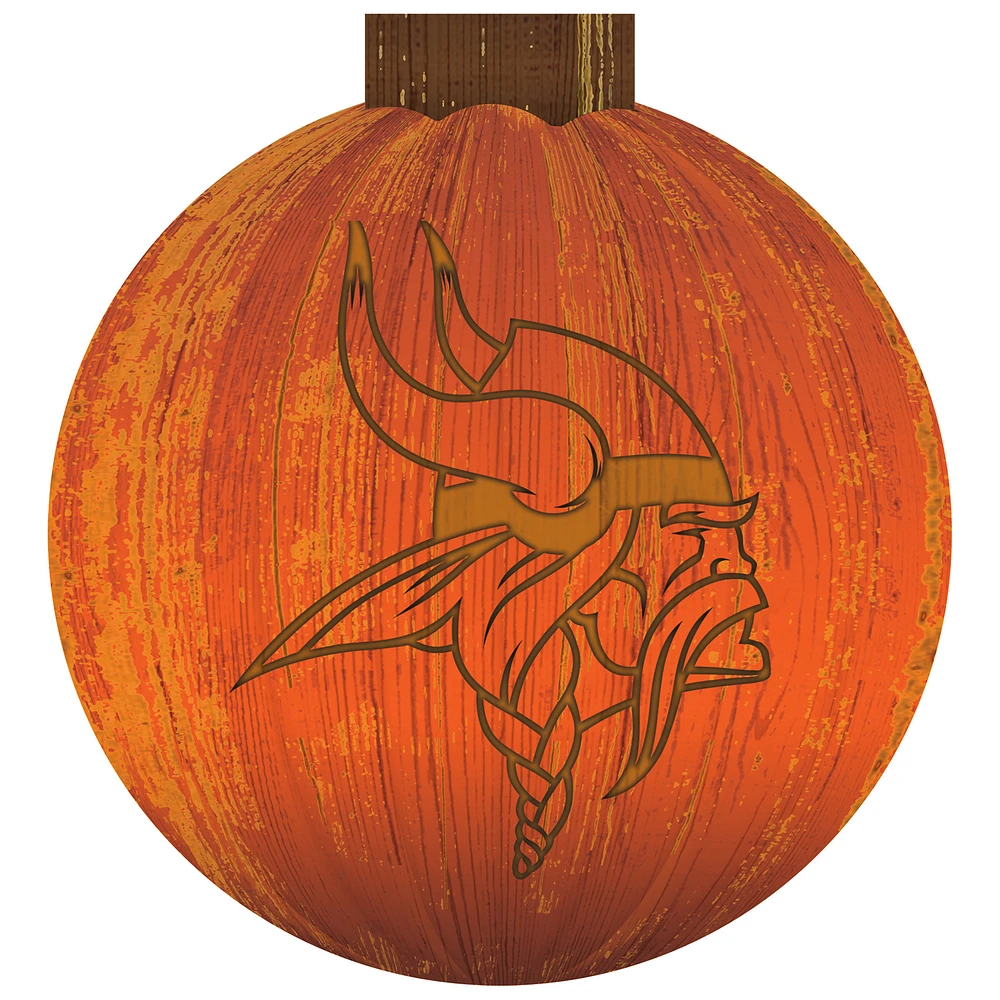 Minnesota Vikings 12'' Pumpkin Sign