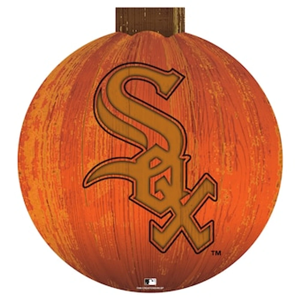 Chicago White Sox 12'' Pumpkin Sign