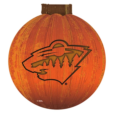 Minnesota Wild 12'' Pumpkin Sign