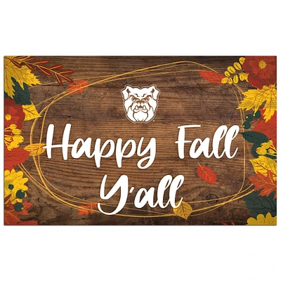 Butler Bulldogs 11'' x 19'' Happy Fall Y'all Sign