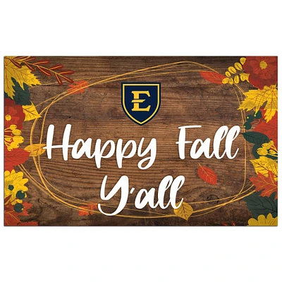 ETSU Buccaneers 11'' x 19'' Happy Fall Y'all Sign