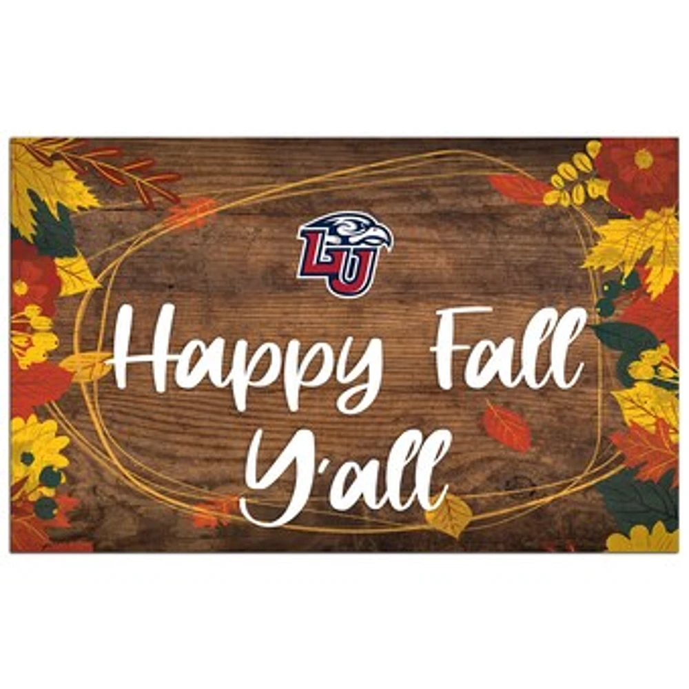 Liberty Flames 11'' x 19'' Happy Fall Y'all Sign