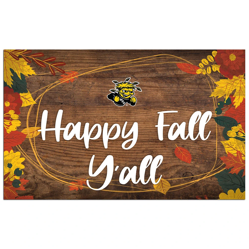 Wichita State Shockers 11'' x 19'' Happy Fall Y'all Sign