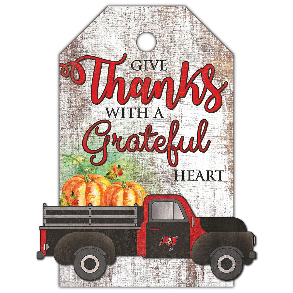Tampa Bay Buccaneers 11'' x 19'' Gift Tag Truck Sign