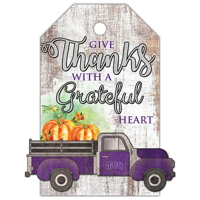 TCU Horned Frogs 11'' x 19'' Gift Tag Truck Sign