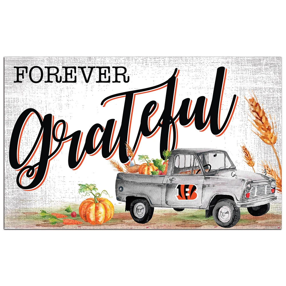 Cincinnati Bengals 11" x 19" Forever Grateful Sign